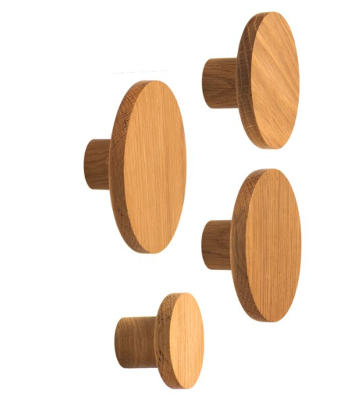 Appendiabiti da parete in rovere BASIC 3