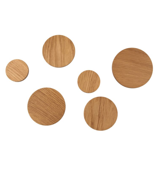 Appendiabiti da parete in rovere BASIC 3
