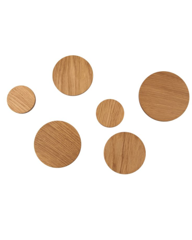 Appendiabiti da parete in rovere BASIC 3