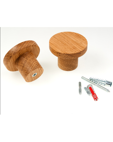 Appendiabiti da parete in rovere BASIC 3