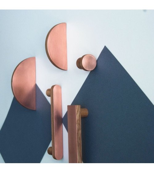 Appendiabiti in legno e rame COPPER