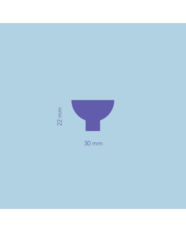 Pomolo per mobile LUNA M con dimensioni