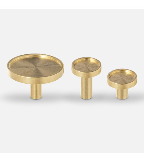 Pomolo per mobile in ottone INA design