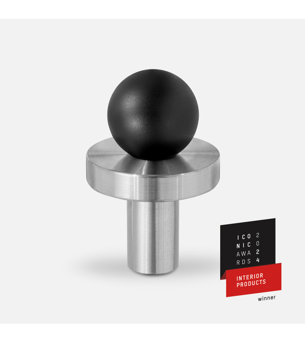 Pomolo per mobile nero/cromo lucido POLA design