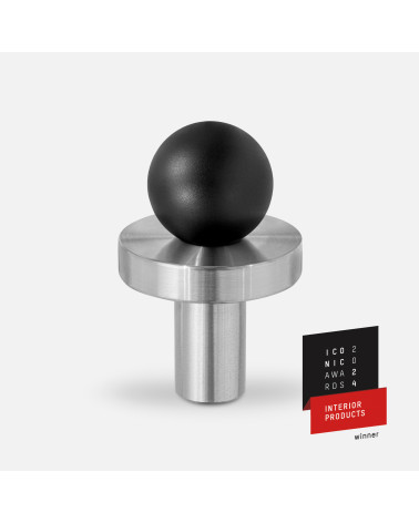 Pomolo per mobile nero/cromo lucido POLA design