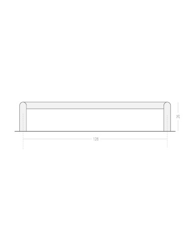 Maniglia per mobile AVA M con dimensioni