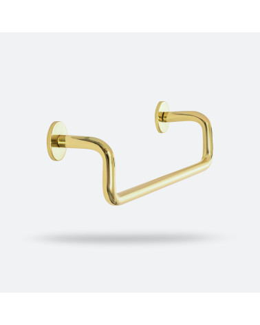 Maniglia per mobile oro lucido AVA M verniciata design vista laterale