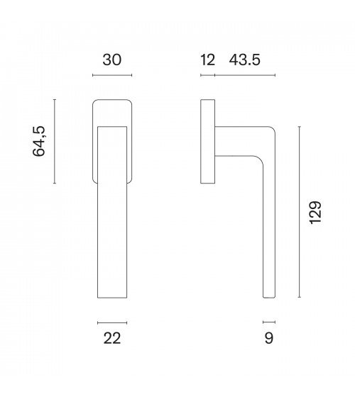 Maniglia per finestra antracite SULLA maniglia design
