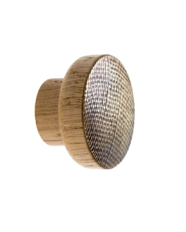 Pomello per mobile in legno ottonato