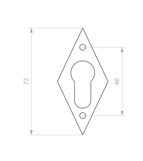 Rosetta per porta CDF chiave PZ E1100 - ferramenta design