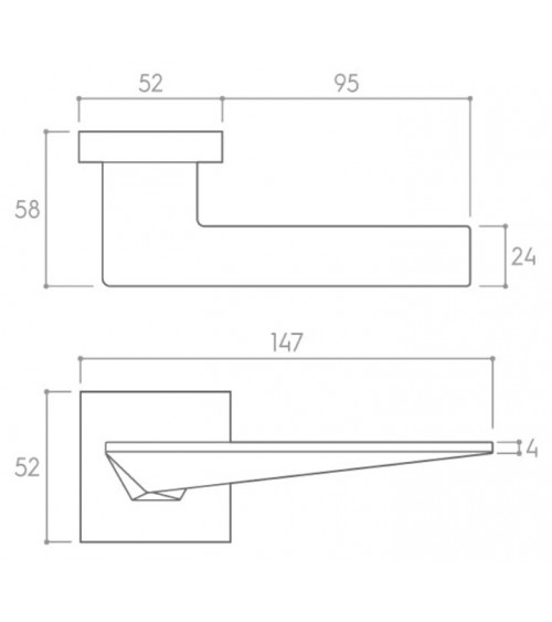 Maniglia per porta Blade maniglia design colore 1