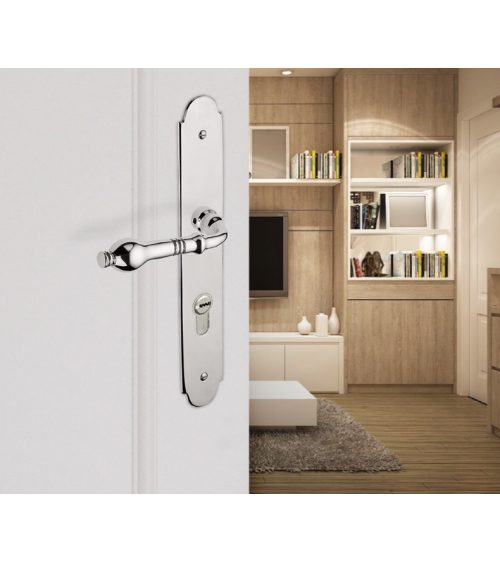 Maniglia porta retrò in ottone Antoinette/P90 - MADE IN FRANCE