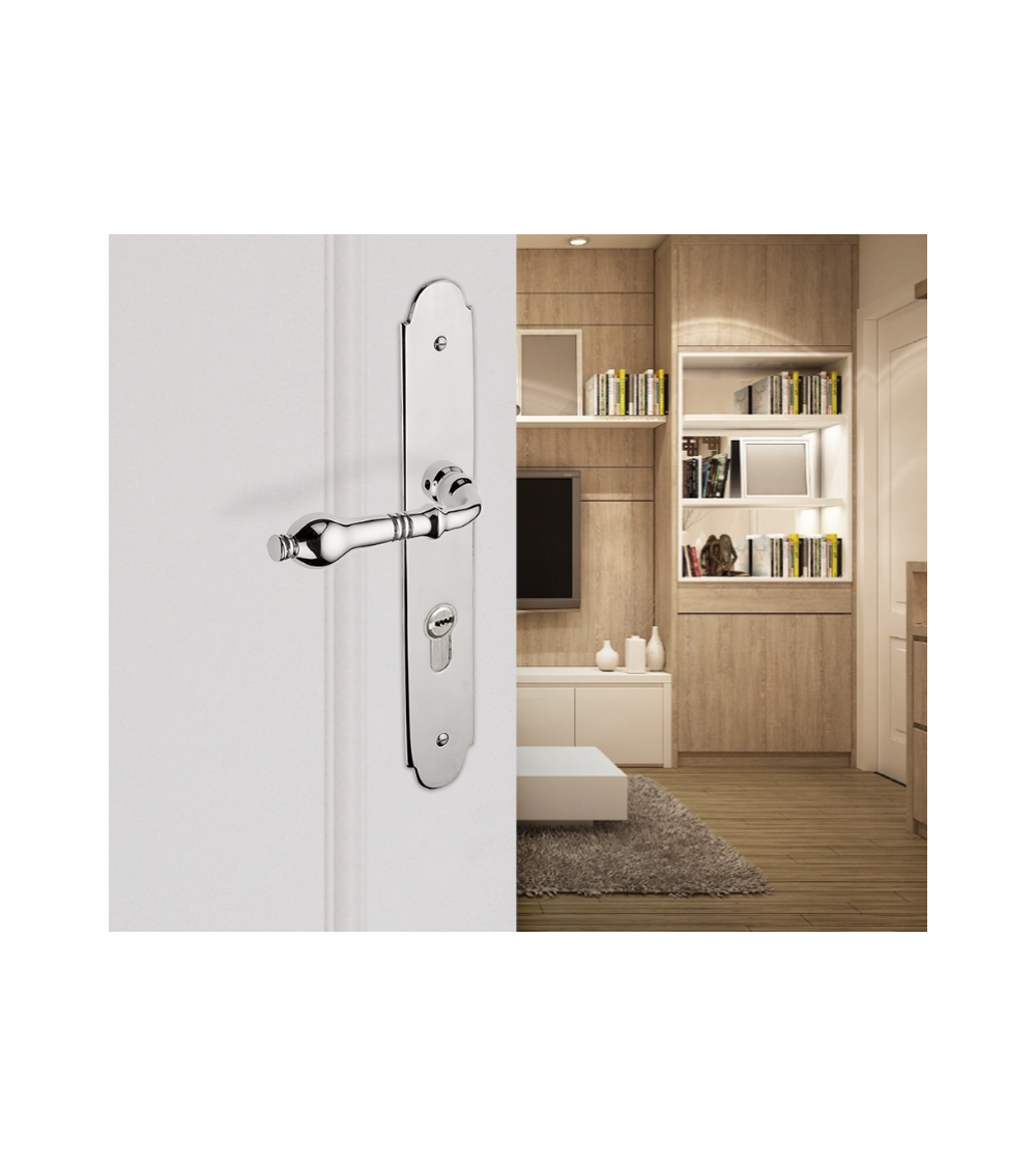 Maniglia porta retrò in ottone Antoinette/P90 - MADE IN FRANCE