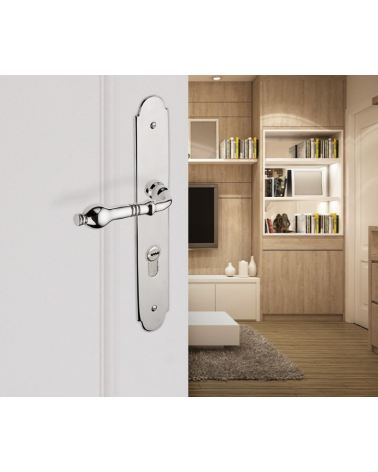 Maniglia porta retrò in ottone Antoinette/P90 - MADE IN FRANCE