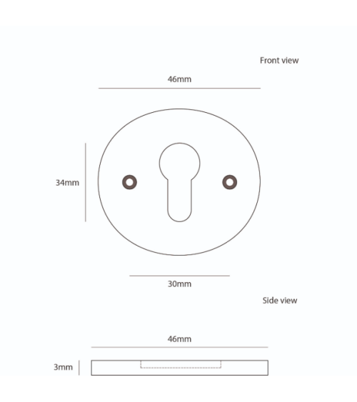 Rosetta per porta CDF chiave PZ-326 - ferramenta design
