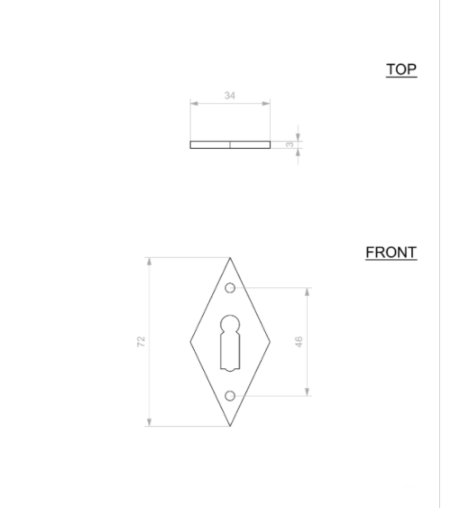 Rosetta per porta CDF chiave BB E1100 - ferramenta design