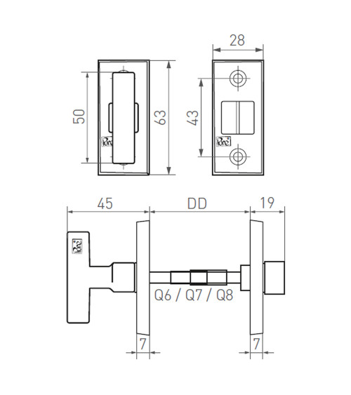 Rosetta per porta WC-PBTC 1