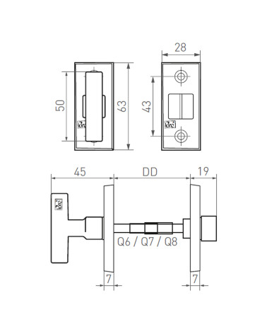 Rosetta per porta WC-PBTC 1