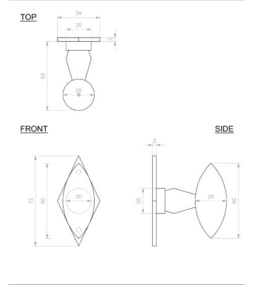Maniglia per porta arrugginita in ferro 254 - maniglia design