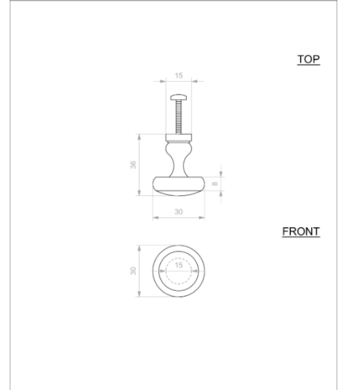 Copia di pomolo per mobile BT267 in ferro