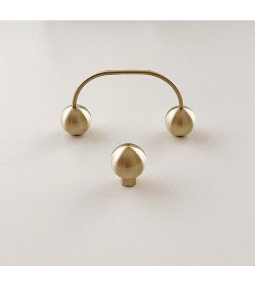 Pomello per mobile in ottone a sfera maniglia design