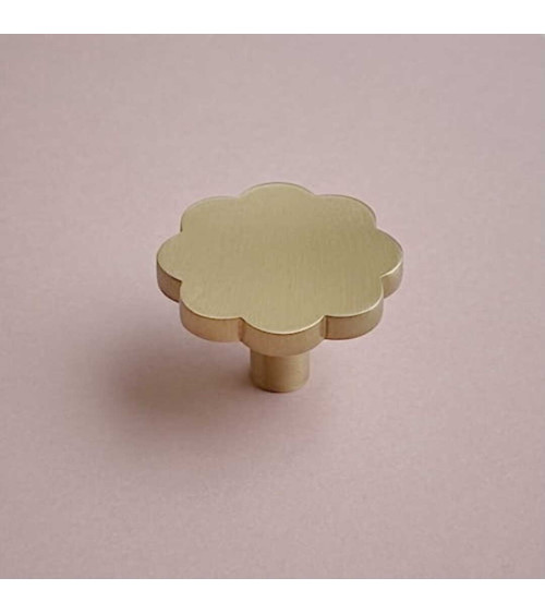 Pomolo per mobile in ottone Fleur 08 maniglia design