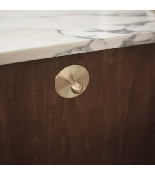 Pomello per mobile in ottone a sfera maniglia design