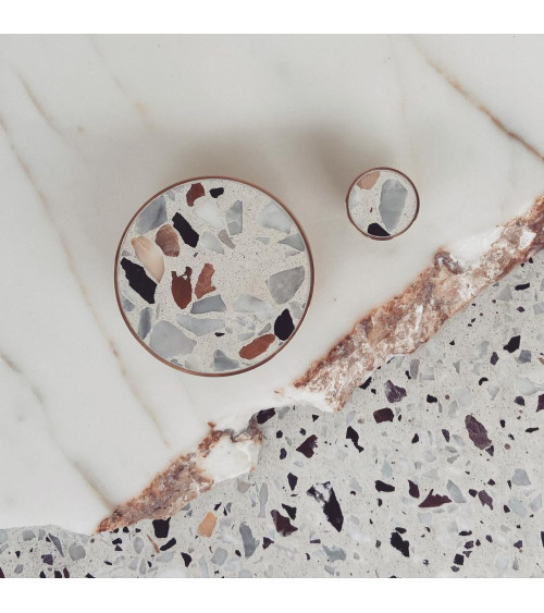 Pomolo per mobile in ottone e Terrazzo maniglia design