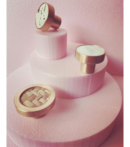 Pomolo per mobile in ottone e Terrazzo maniglia design