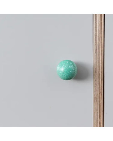 Pomello per mobile in legno di faggio Verde chiaro/bianco Misto maniglia design fissato su un mobile