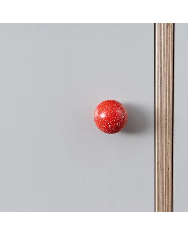 Pomello per mobile in legno di faggio rosso/bianco Misto maniglia design fissato su un mobile