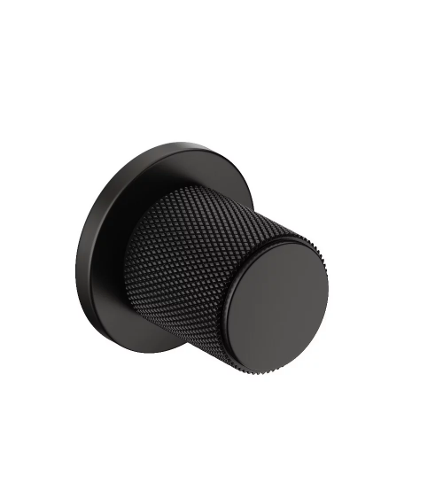 Pomello per porta con texture nera Time maniglia design