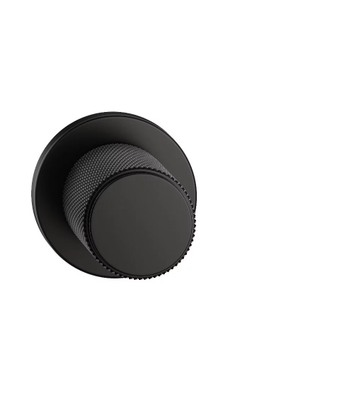 Pomello per porta con texture nera Time maniglia design