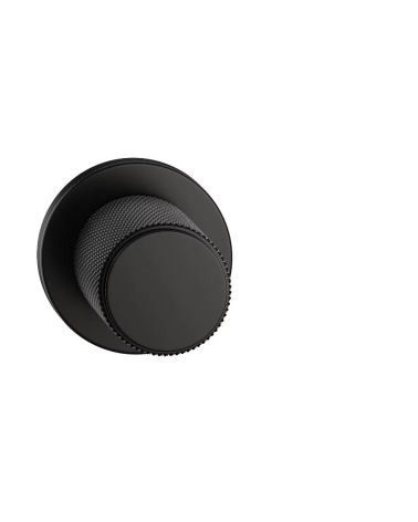 Pomello per porta con texture nera Time maniglia design vista frontale