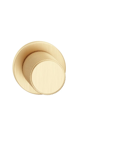 Pomolo porta texturizzato oro opaco Time design maniglia vista frontale