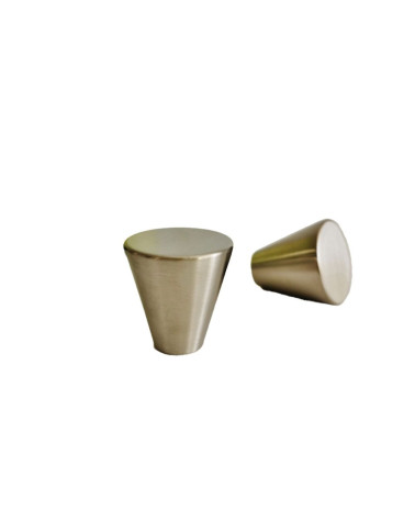 Pomello per mobile colore acciaio inossidabile AMBIENT maniglia design posata su sfondo bianco
