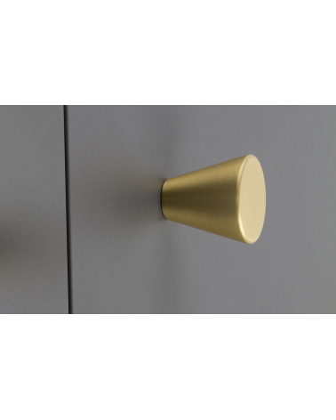 Pomello per mobile oro opaco AMBIENT maniglia design vista laterale