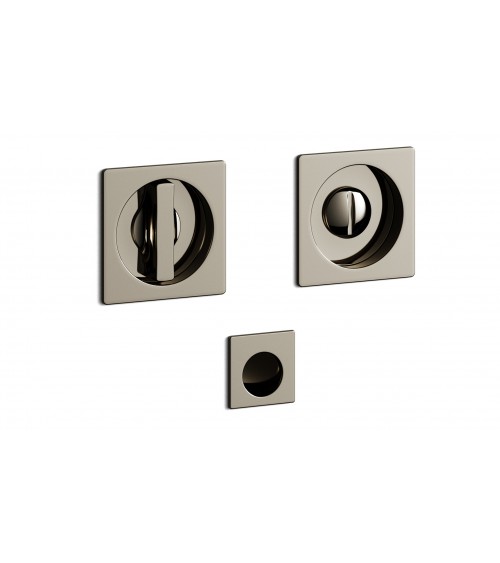 Maniglia per porta a scorrimento in nichel laccato incassata con serratura, MANDELLI 1108TN/S - maniglia design