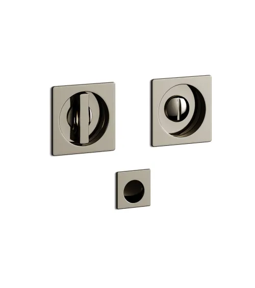 Maniglia per porta a scorrimento in nichel laccato incassata con serratura, MANDELLI 1108TN/S - maniglia design