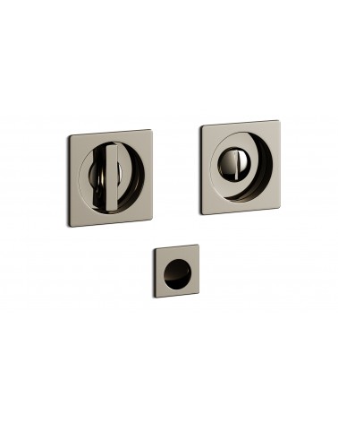Maniglia per porta a scorrimento in nichel laccato incassata con serratura, MANDELLI 1108TN/S - maniglia design