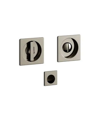 Maniglia per porta a scorrimento in nichel laccato incassata con serratura, MANDELLI 1108TN/S - maniglia design