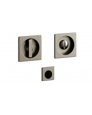 Maniglia per porta scorrevole in nichel satinato incassata con serratura, MANDELLI 1108TN/S - maniglia design