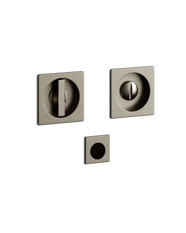 Maniglia per porta scorrevole in nichel satinato incassata con serratura, MANDELLI 1108TN/S - maniglia design