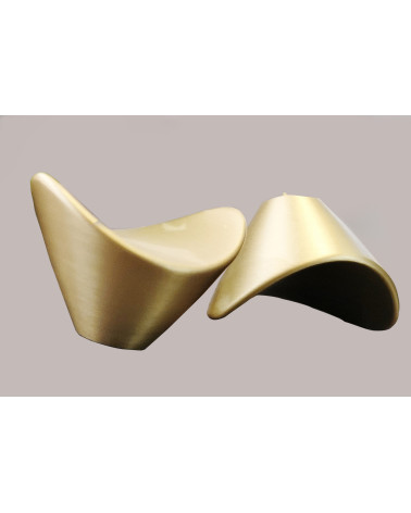 Pomolo per mobile oro opaco DIUNA maniglia design vista frontale