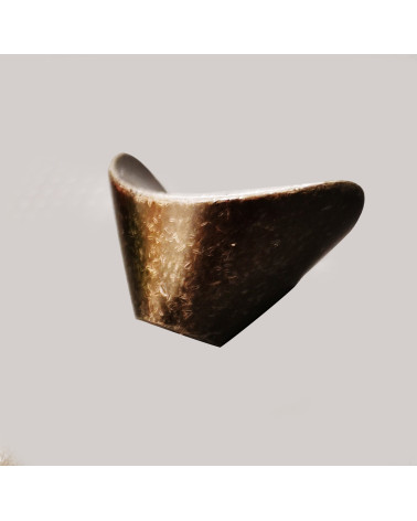Pomello per mobile argento anticato DIUNA maniglia design vista laterale