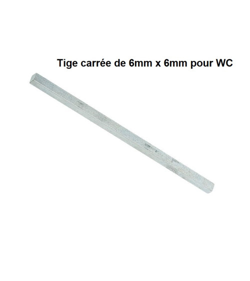 Asta quadra da 6mm di spessore per WC