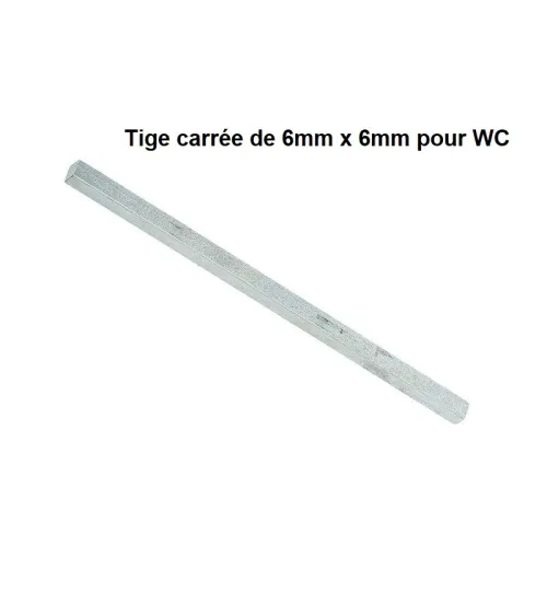 Asta quadra da 6mm di spessore per WC