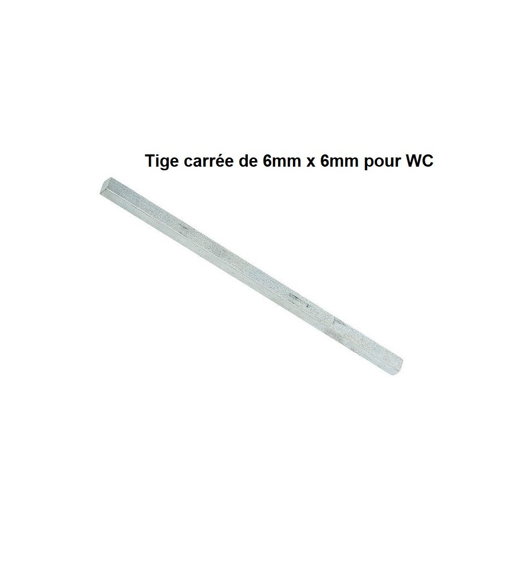 Asta quadra da 6mm di spessore per WC