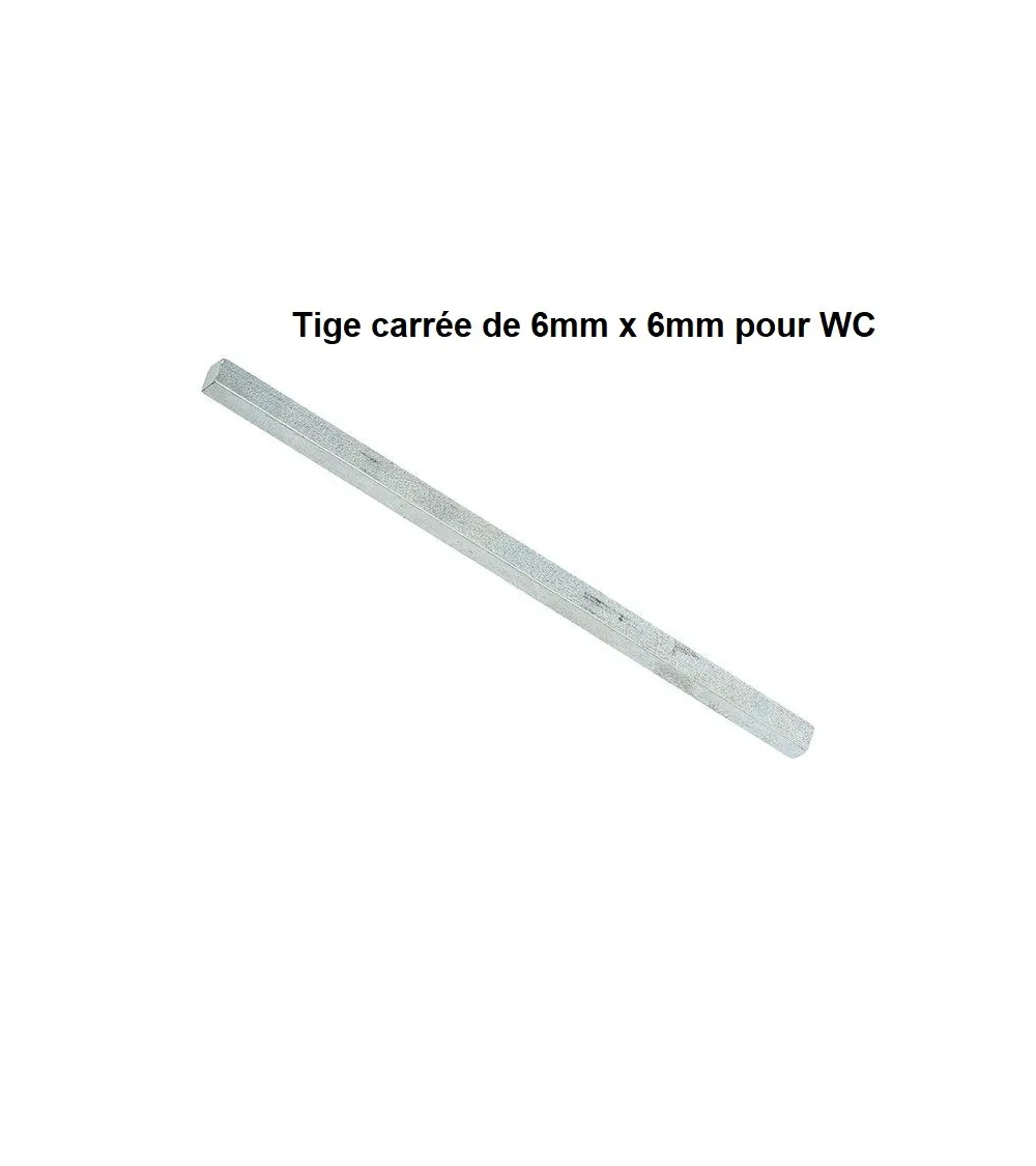 Asta quadra da 6mm di spessore per WC