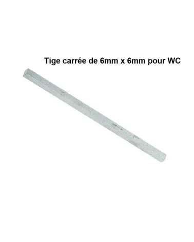 Asta quadra da 6mm di spessore per WC